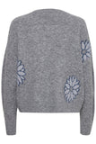 Grey Floral Sweater