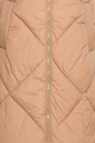 Beige Long Puffer Vest