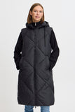 Black Long Puffer Vest