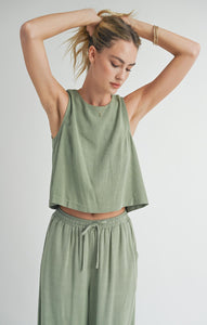 Sage Linen Tank