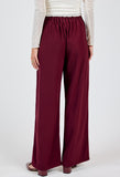 Wine Wide Leg Trousers