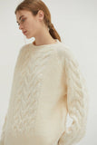 Cream Cable Knit Sweater