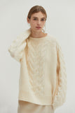 Cream Cable Knit Sweater