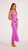 Fuchsia Satin Slip Dress