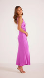 Fuchsia Satin Slip Dress