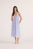 Blue Floral Halter Midi