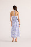 Blue Floral Halter Midi