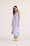 Blue Floral Halter Midi