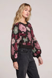 Blush and Wine Floral Knit