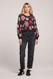 Blush and Wine Floral Knit