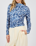 Blue Squiggle Top