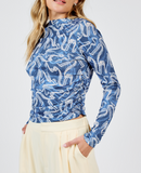 Blue Squiggle Top