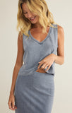 Sloane Denim V-Neck Tank