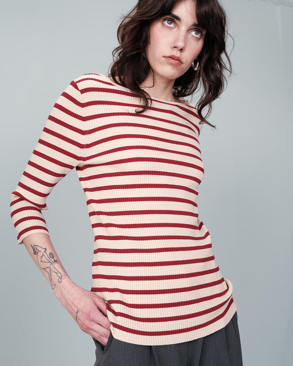 Bordeaux Stripe Shirt